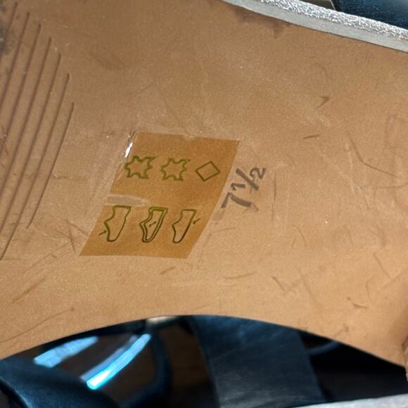 Madewell the Daniela Lace Up Black Leather Block Heel Sandal - size 7.5 - Picture 8 of 8